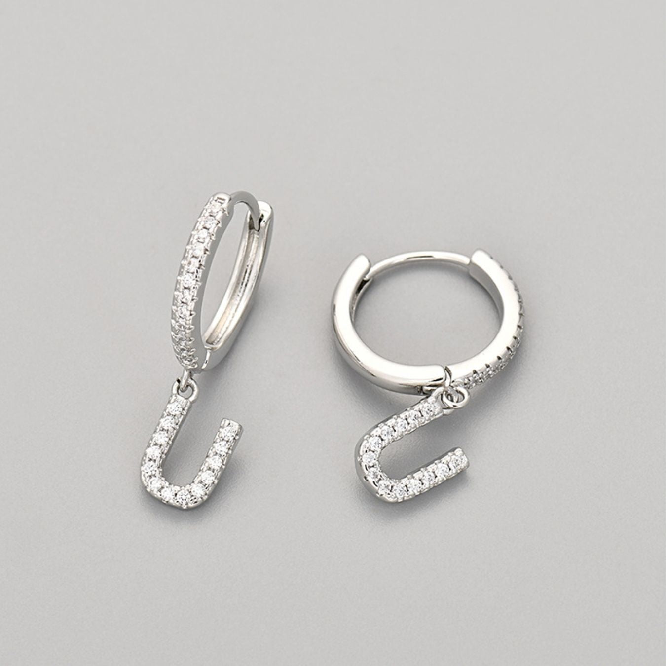 Initialen-Ohrringe „Kristall“