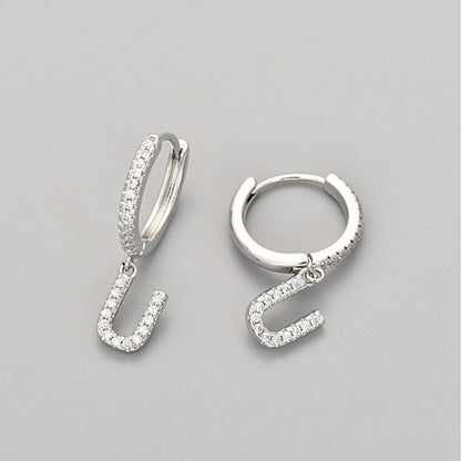 Initialen-Ohrringe „Kristall“