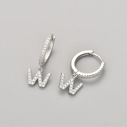 Initialen-Ohrringe „Kristall“