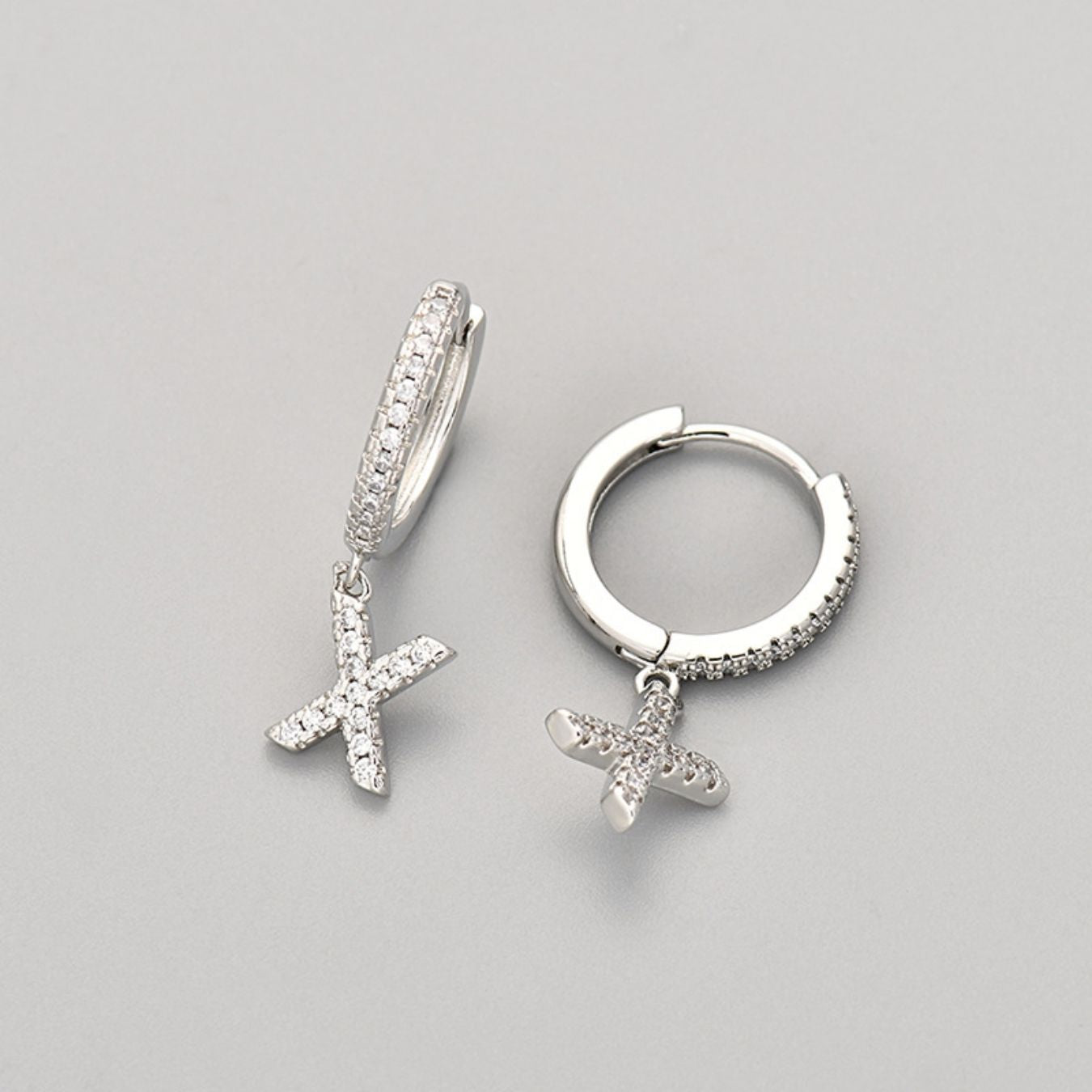 Initialen-Ohrringe „Kristall“