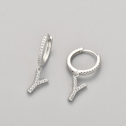 Initialen-Ohrringe „Kristall“