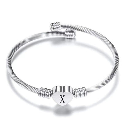 Initialenarmband "Herz"