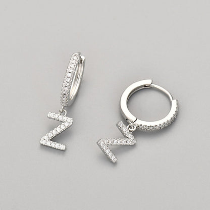 Initialen-Ohrringe „Kristall“