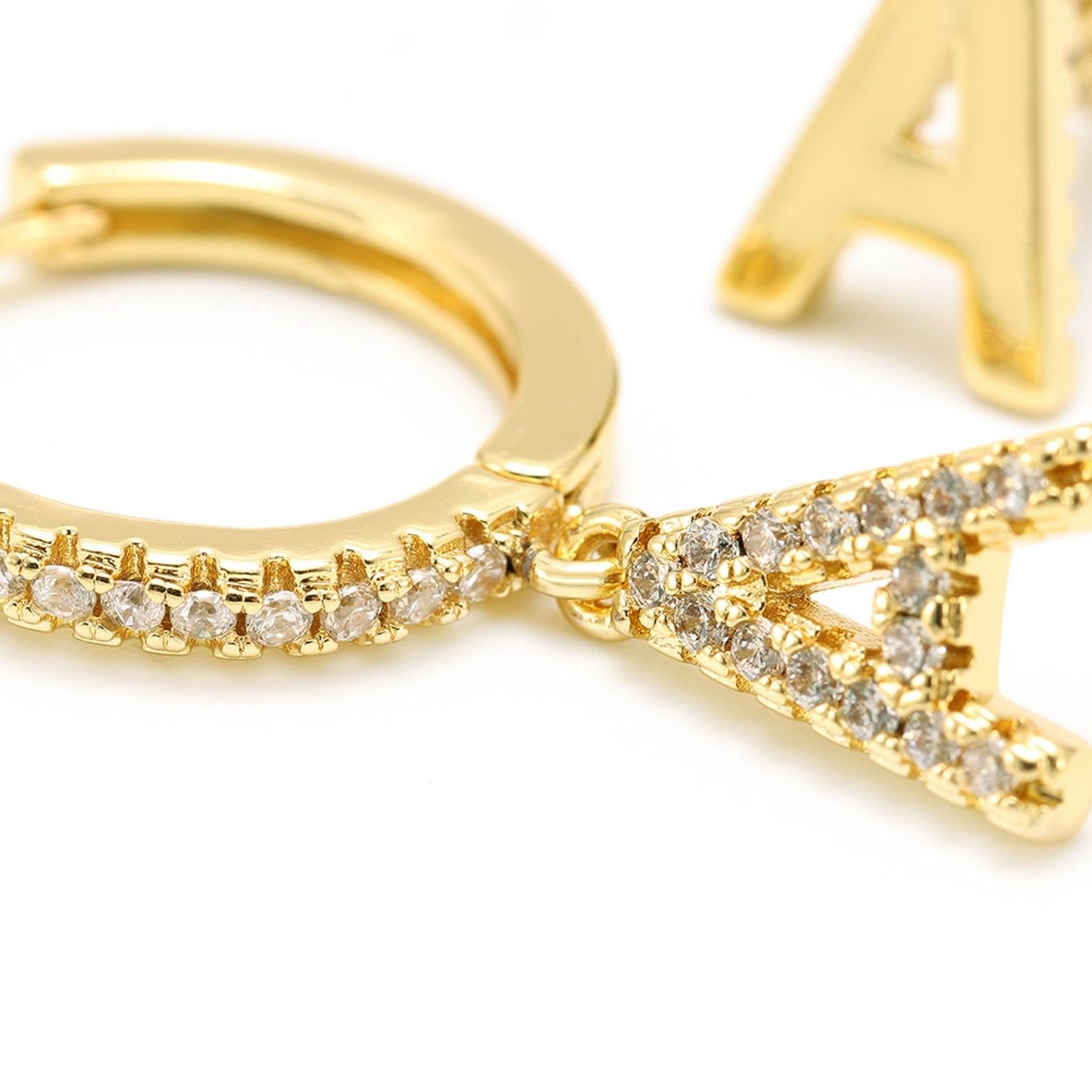 Initialen-Ohrringe „Kristall“