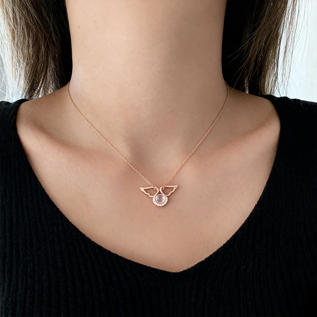 Projektion Halskette "Engelsflügel"