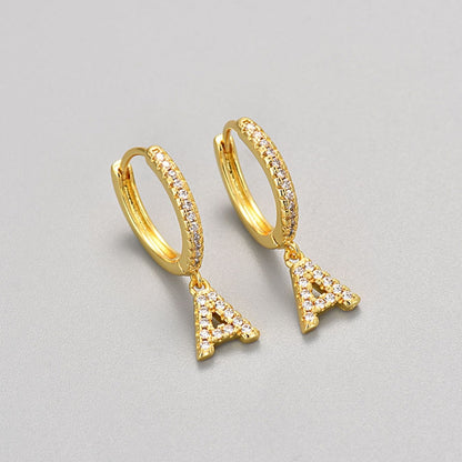 Initialen-Ohrringe „Kristall“