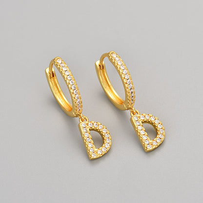 Initialen-Ohrringe „Kristall“