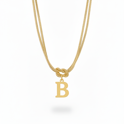 Initialen-Halskette "Alphabet-Knoten"