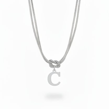 Initialen-Halskette "Alphabet-Knoten"