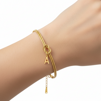 Initialenarmband „Knoten“
