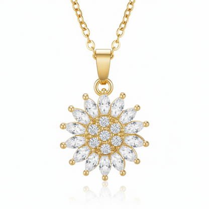 RICCARDI - "Rotierende Sonnenblume" Halskette