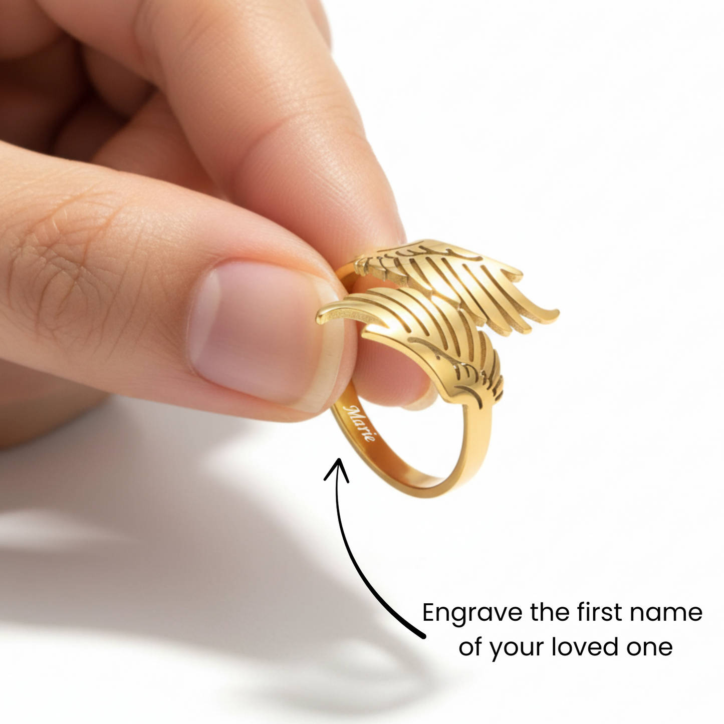 RICCARDI - VERSTELLBARER RING "Engelsflügel"