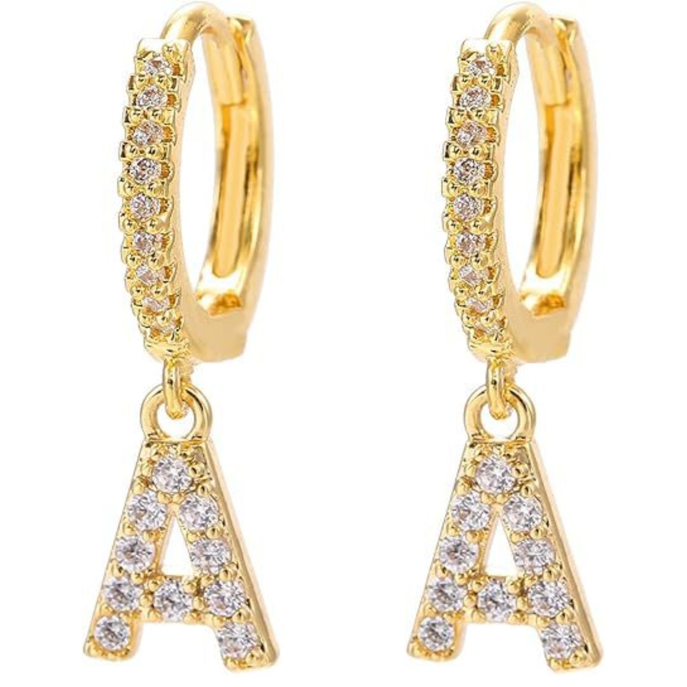 Initialen-Ohrringe „Kristall“