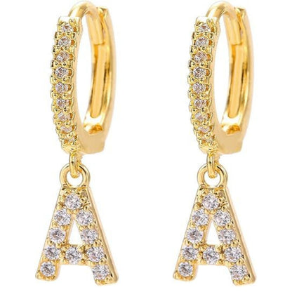 Initialen-Ohrringe „Kristall“