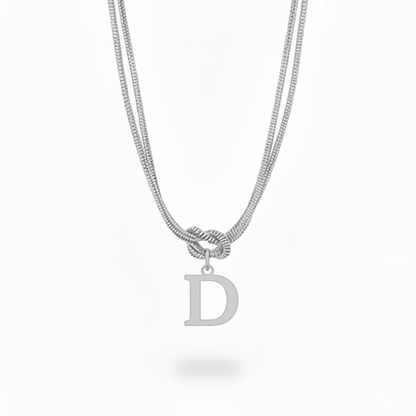 Initialen-Halskette "Alphabet-Knoten"