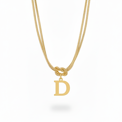 Initialen-Halskette "Alphabet-Knoten"