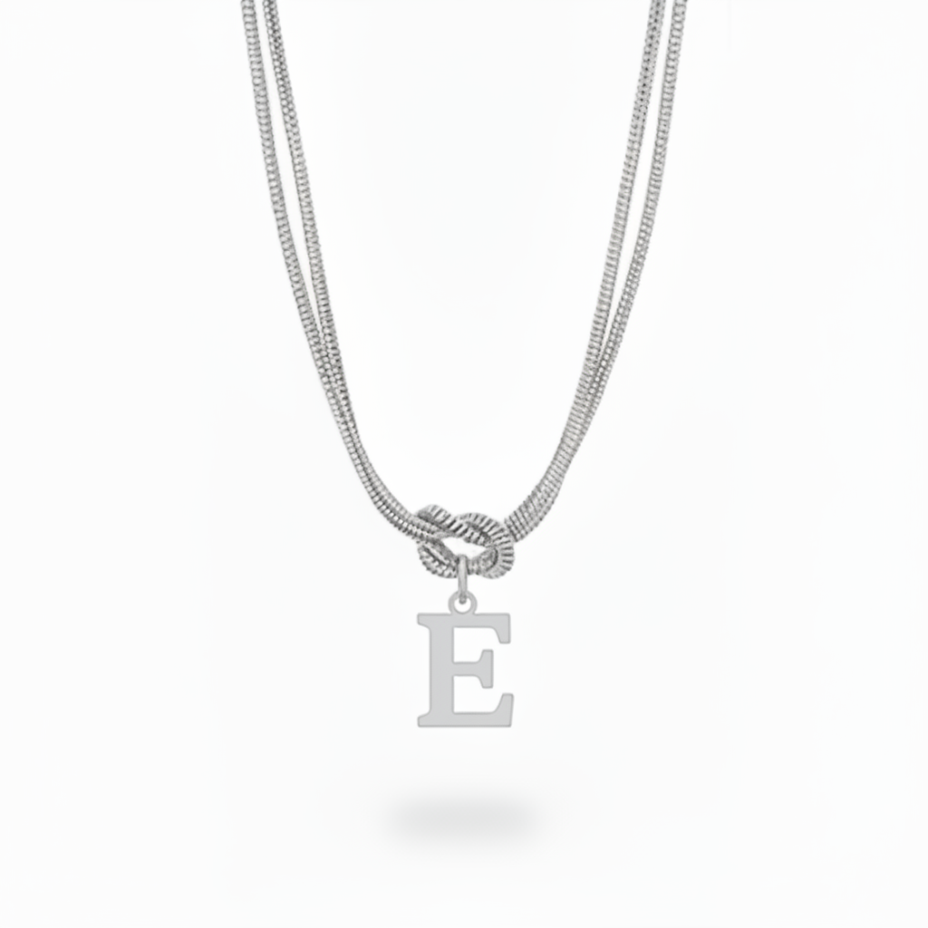 Initialen-Halskette "Alphabet-Knoten"