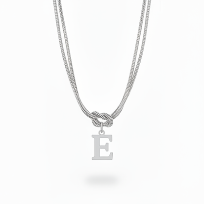 Initialen-Halskette "Alphabet-Knoten"