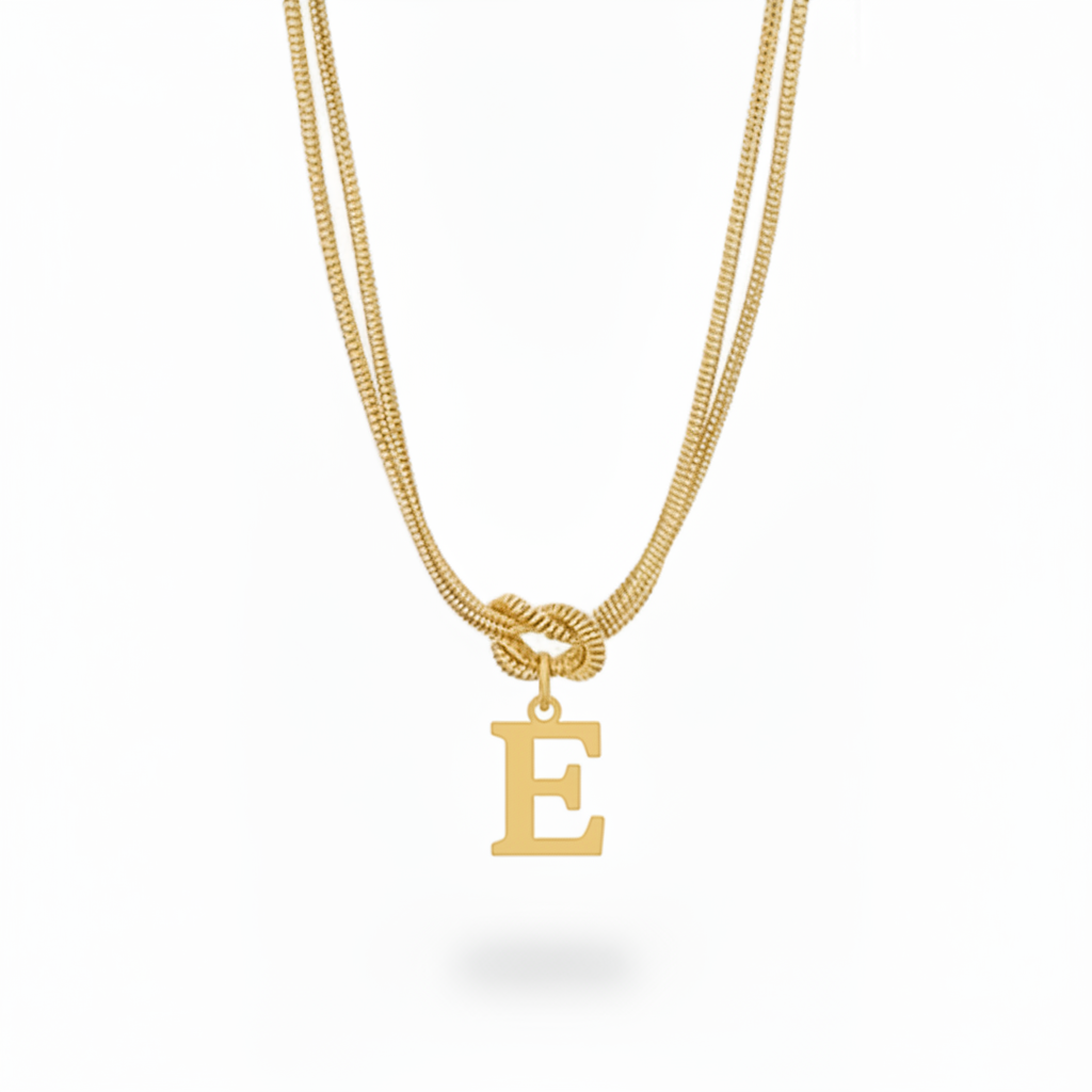 Initialen-Halskette "Alphabet-Knoten"