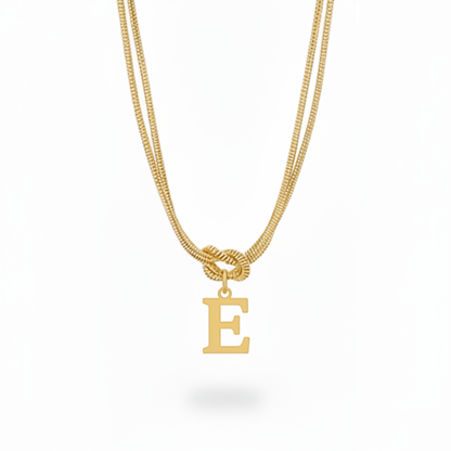 Initialen-Halskette "Alphabet-Knoten"