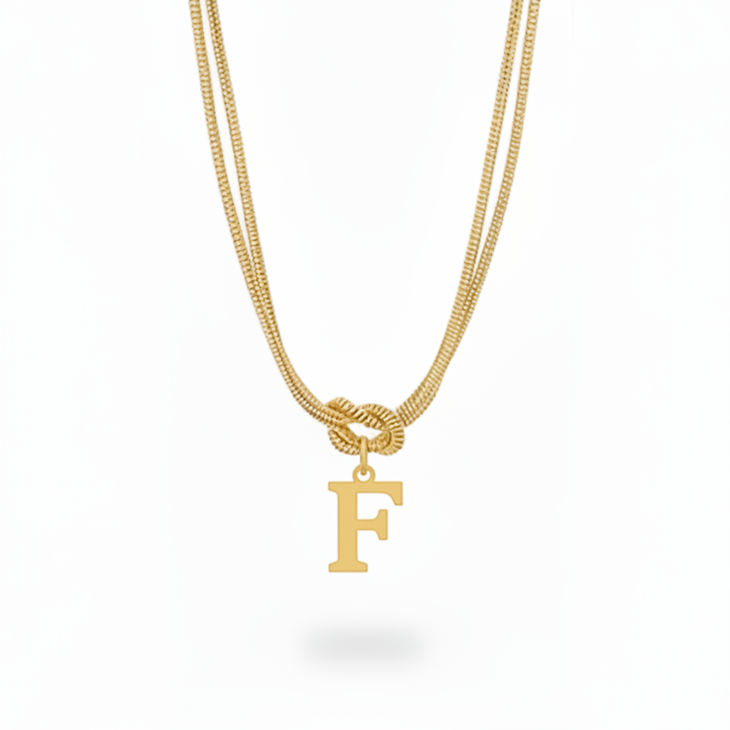 Initialen-Halskette "Alphabet-Knoten"