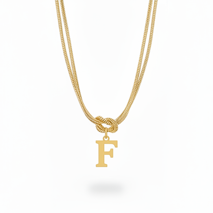 Initialen-Halskette "Alphabet-Knoten"