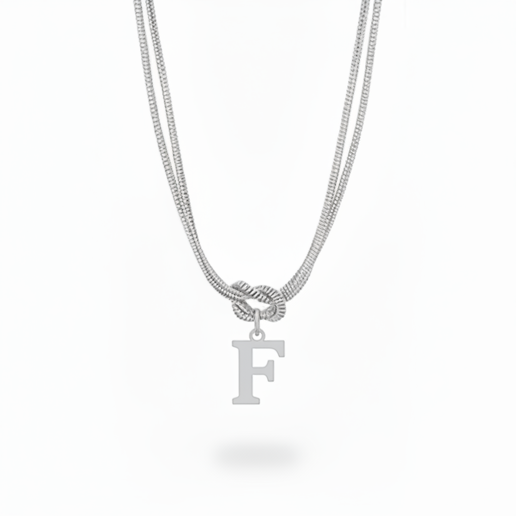 Initialen-Halskette "Alphabet-Knoten"