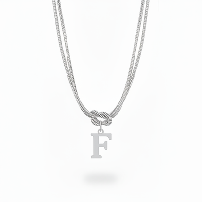 Initialen-Halskette "Alphabet-Knoten"