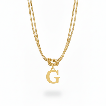 Initialen-Halskette "Alphabet-Knoten"