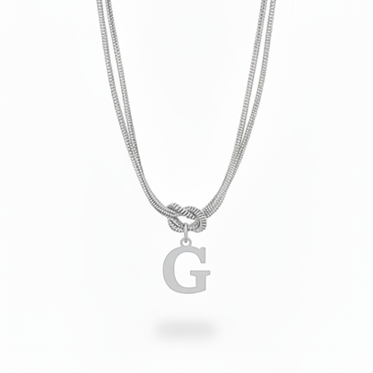 Initialen-Halskette "Alphabet-Knoten"