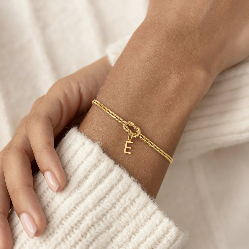 Initialenarmband „Knoten“