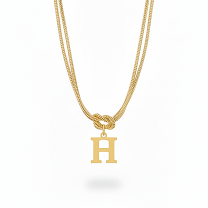 Initialen-Halskette "Alphabet-Knoten"