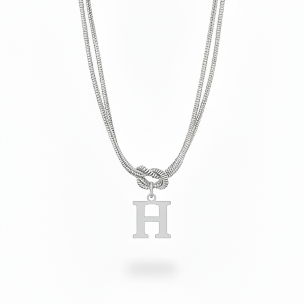 Initialen-Halskette "Alphabet-Knoten"