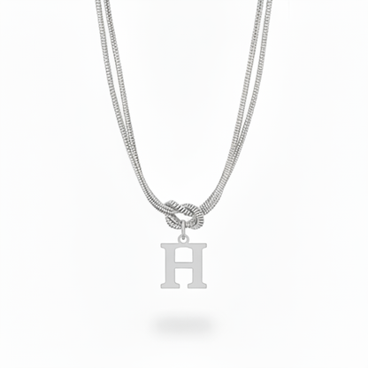 Initialen-Halskette "Alphabet-Knoten"