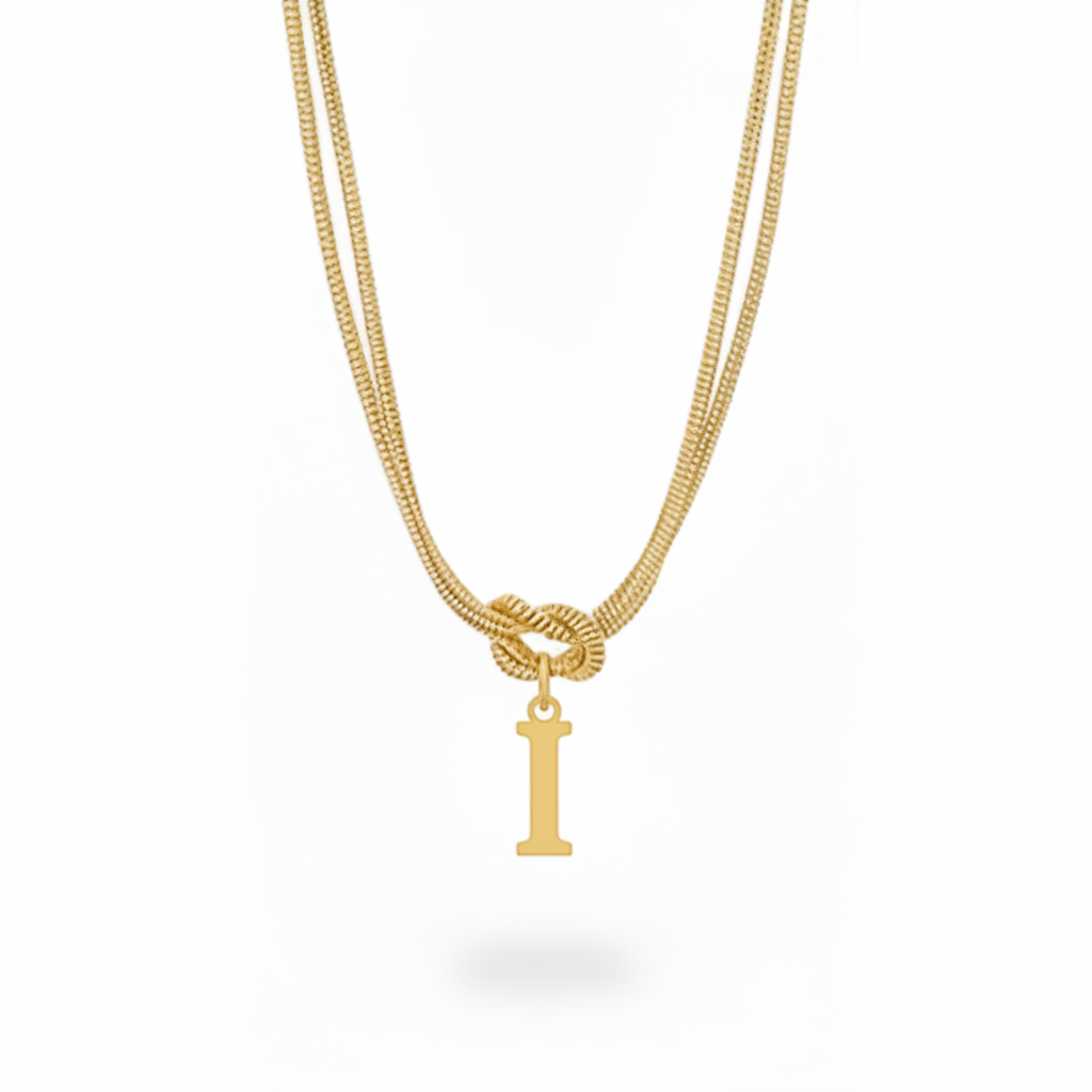 Initialen-Halskette "Alphabet-Knoten"