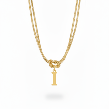 Initialen-Halskette "Alphabet-Knoten"