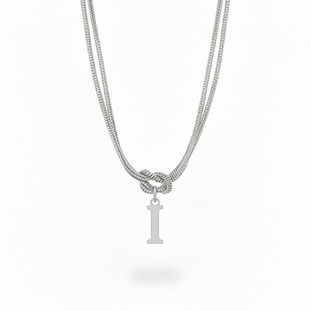 Initialen-Halskette "Alphabet-Knoten"