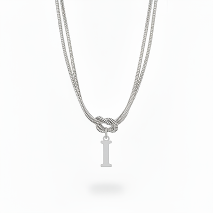 Initialen-Halskette "Alphabet-Knoten"