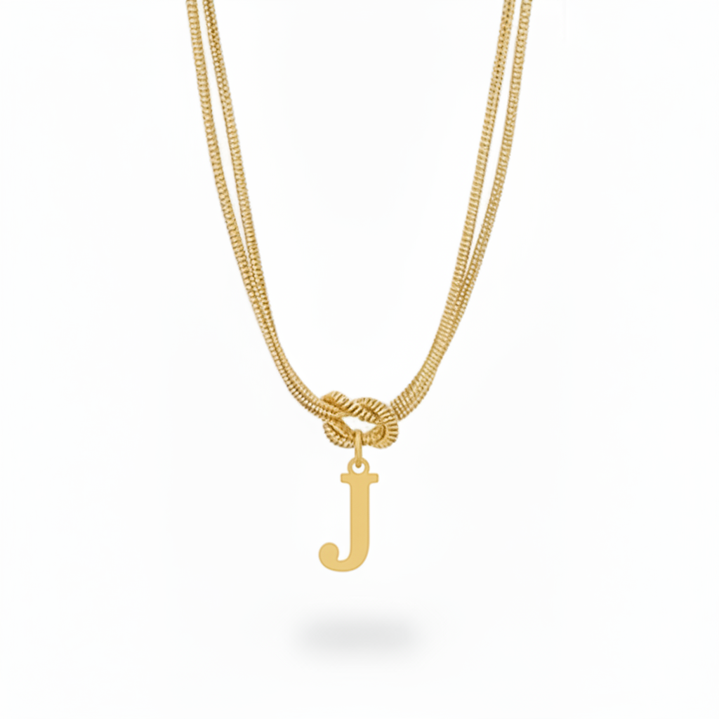 Initialen-Halskette "Alphabet-Knoten"