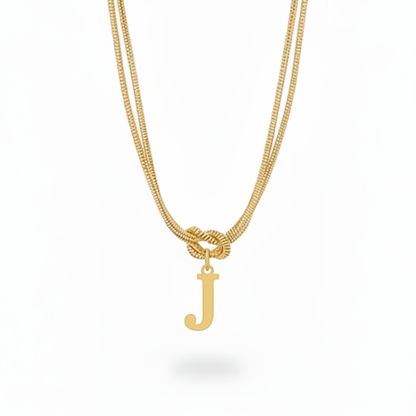 Initialen-Halskette "Alphabet-Knoten"