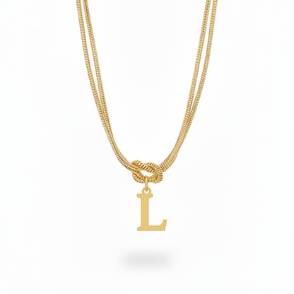 Initialen-Halskette "Alphabet-Knoten"