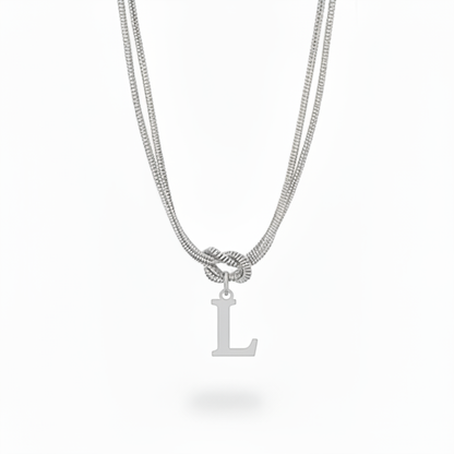 Initialen-Halskette "Alphabet-Knoten"