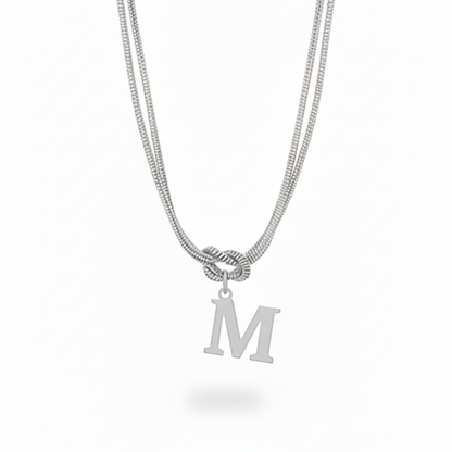 Initialen-Halskette "Alphabet-Knoten"