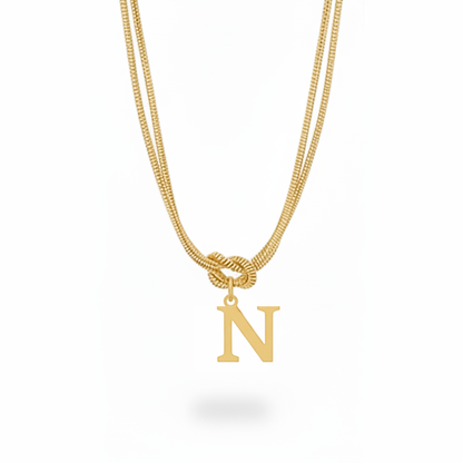 Initialen-Halskette "Alphabet-Knoten"