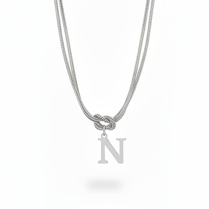 Initialen-Halskette "Alphabet-Knoten"