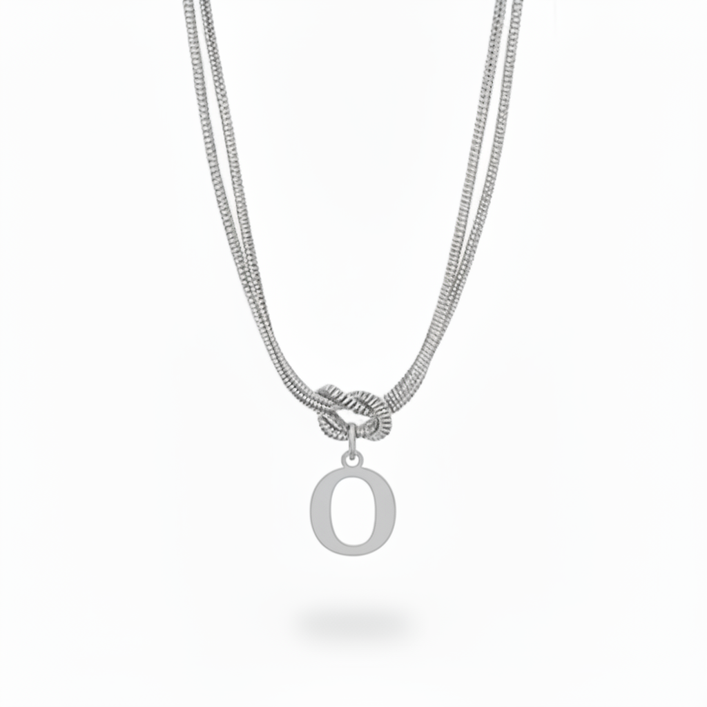 Initialen-Halskette "Alphabet-Knoten"