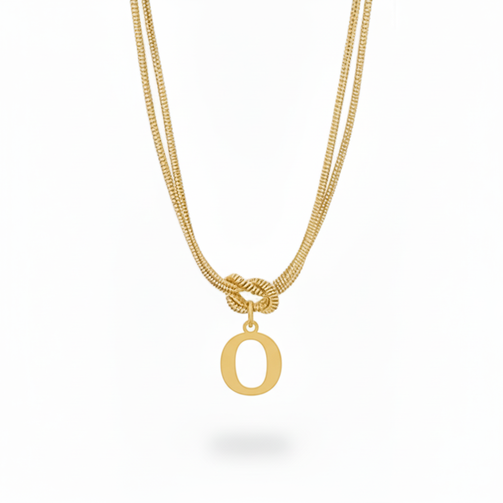 Initialen-Halskette "Alphabet-Knoten"