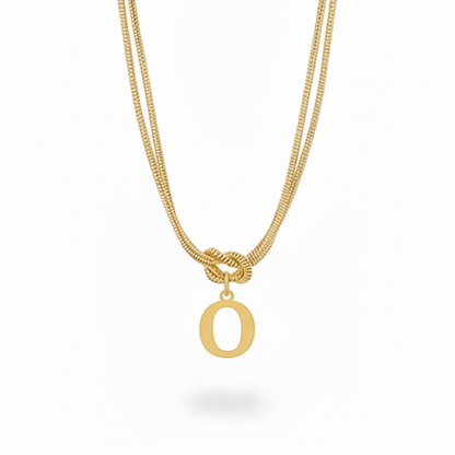 Initialen-Halskette "Alphabet-Knoten"