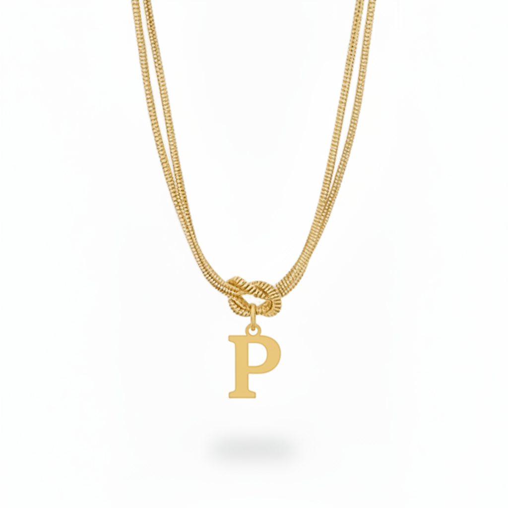 Initialen-Halskette "Alphabet-Knoten"