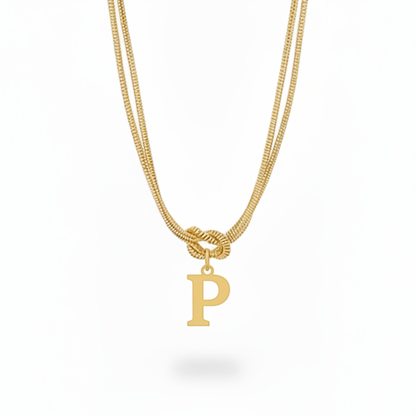 Initialen-Halskette "Alphabet-Knoten"